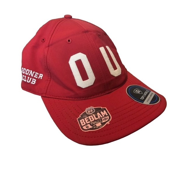 Top of the World Other - Top of the World Oklahoma University Hat Red Embroidered OU Sooners Club Bedlam